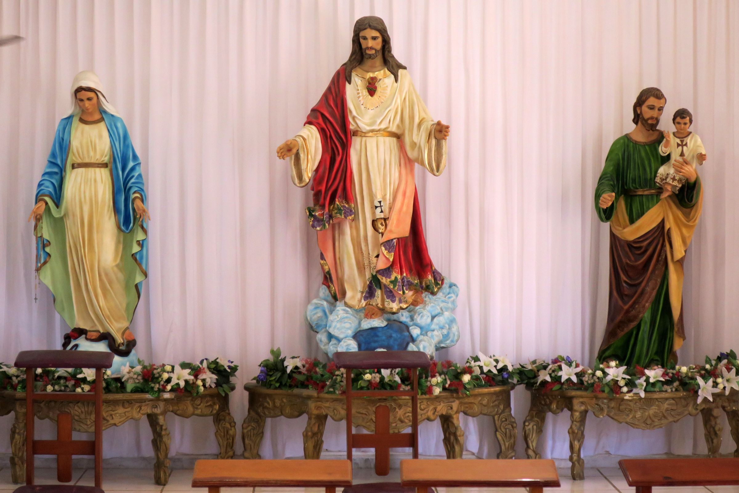 Statues of the Holy Family of Jesus, Mary, and Joseph